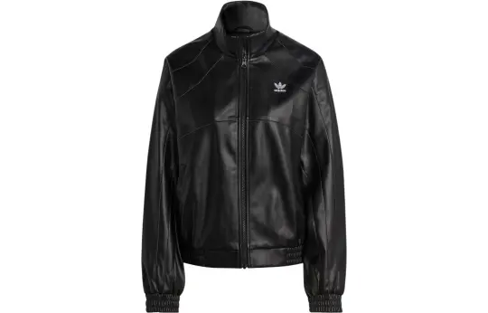 Adidas Originals FAUX LEATHER Jacket Women's Black