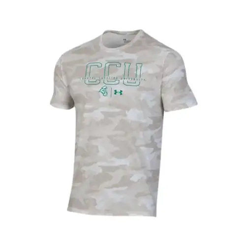 Under Armour Performance CottonCollegiate T Shirt Men's White Brown 113