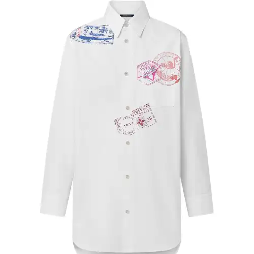 Lv Travel Stamp Long Shirt