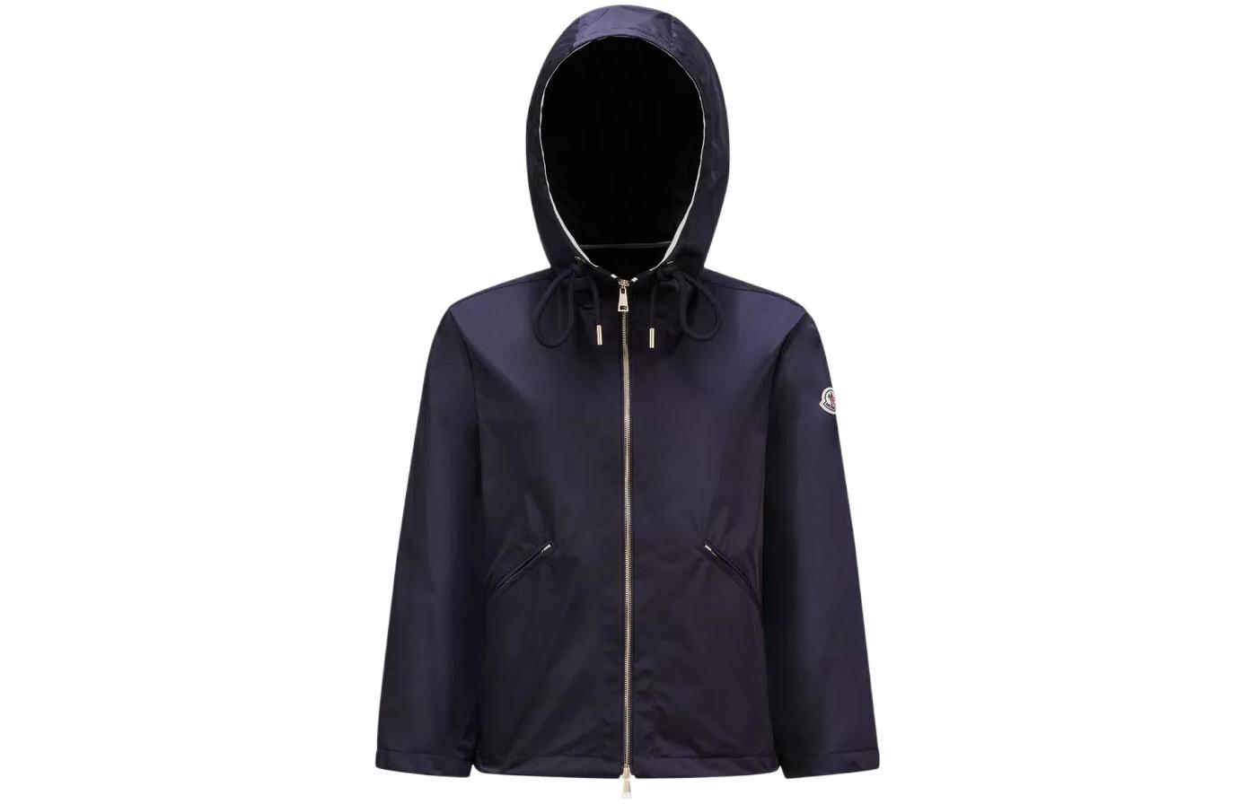 Женская куртка Moncler Logo (синяя)