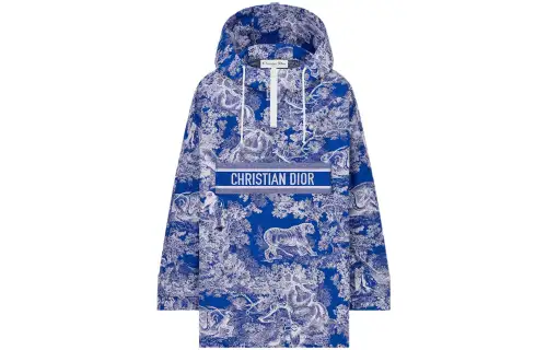 DIOR Quarterly New Products Jackets Women's Blue Hooded Moderate Other
