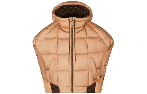 LOUIS VUITTON Down Vest Women's Apricot Yellow