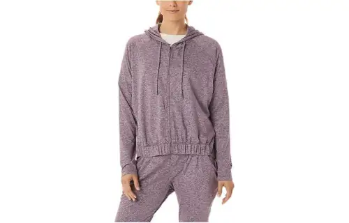 ASICS Trainer Sweat Sweatshirts Women's Purple Hooded Moderate Regular
