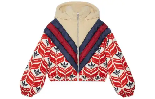GUCCI X Adidas Hooded Puffer Jacket Black/White/Red