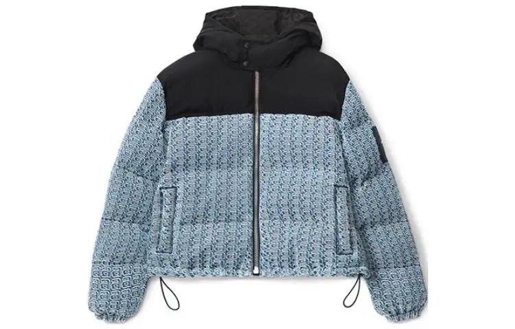 alexander wang LOGO JACQUARD COLORBLOCK PUFFER