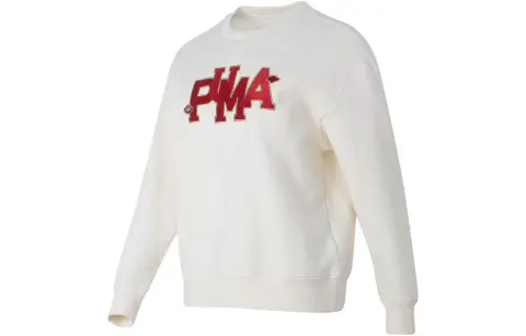 PUMA CNY Sweatshirts Women's White Crew Neck Moderate