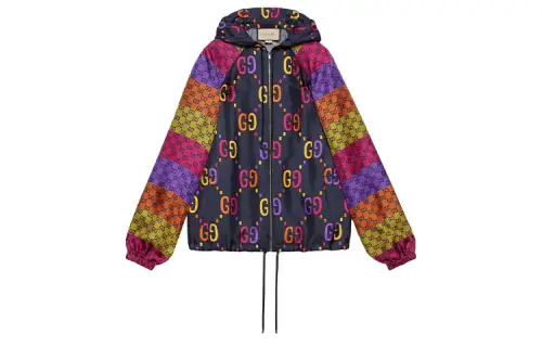 GUCCI Jackets Women's Purple Hooded Moderate Other