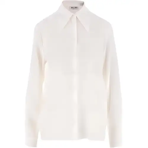 MIU MIU Shirts Unisex White Lapel Moderate Other