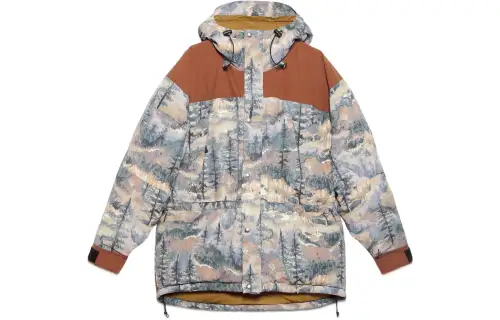 GUCCI X The North Face Padded Jacket FW21 Forest Print