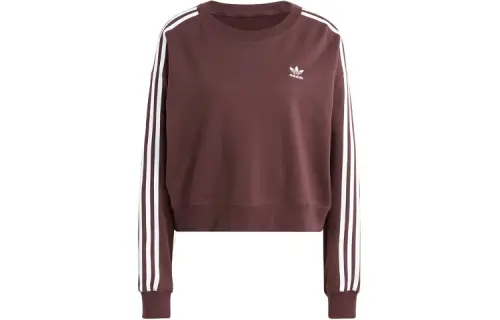 Adidas Originals Sweatshirts Women's Contour Brown Crew Neck Moderate Regular