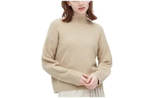 UNIQLO Knitwear Women's Dark Beige Half Turtleneck Moderate Other