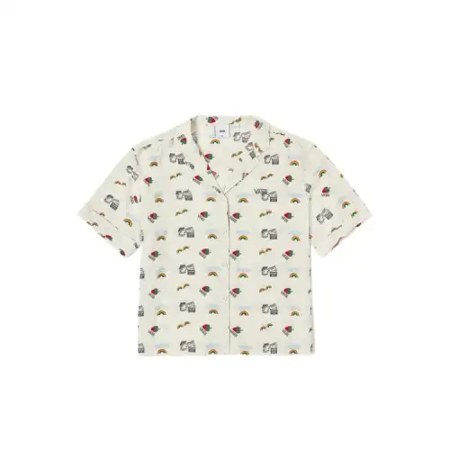 Vans Shirts Women's Beige Lapel Moderate