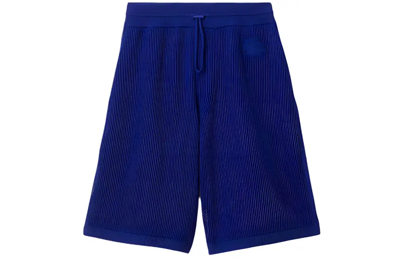 Burberry Silk Cotton Mesh Shorts Casual Shorts Men's Blue