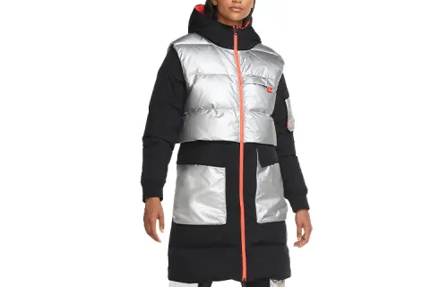 Jordan Down Jackets Women's Black Hooded Moderate Other