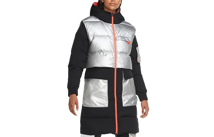 Jordan Down Jackets Women's Black Hooded Moderate Other