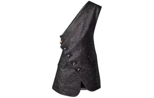 LOUIS VUITTON Asymmetrical Hybrid Lurex Jacket Jackets & Coats Women's Black