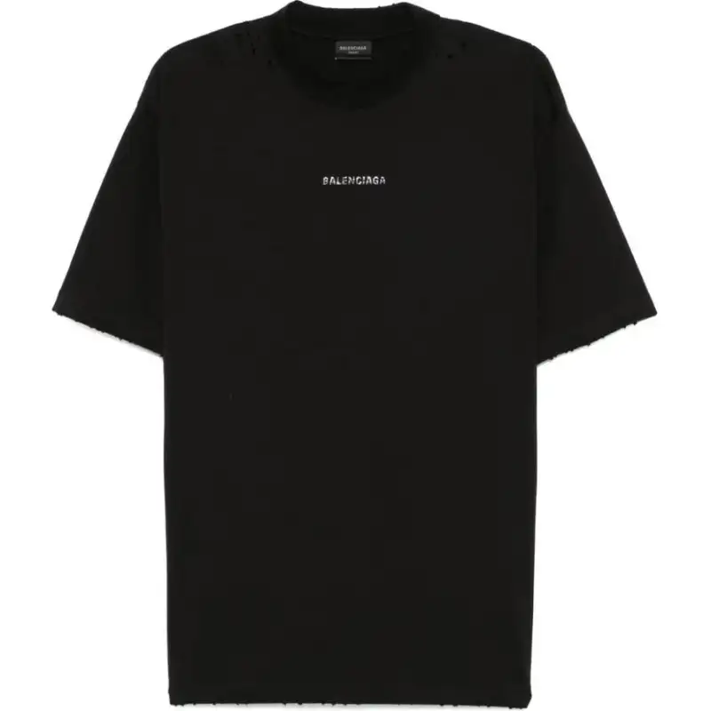 Balenciaga Rhinestone-logo T-shirt