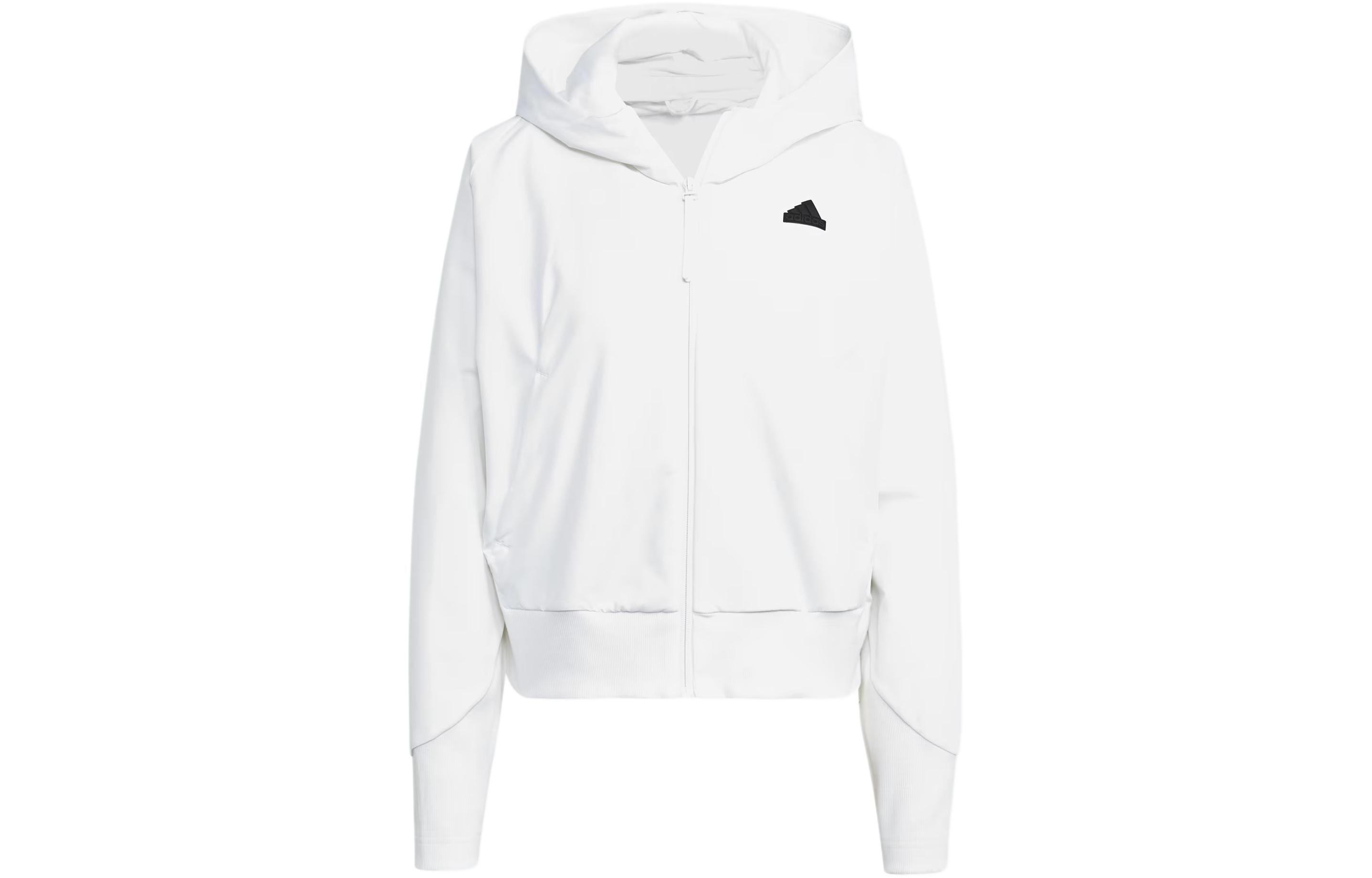 Женская куртка adidas Z.N.E. Woven Full-Zip Hoodie (белая)