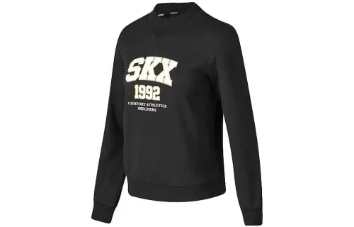 Skechers Sweatshirts Women's Carbon Black/0018 Crew Neck Moderate Regular