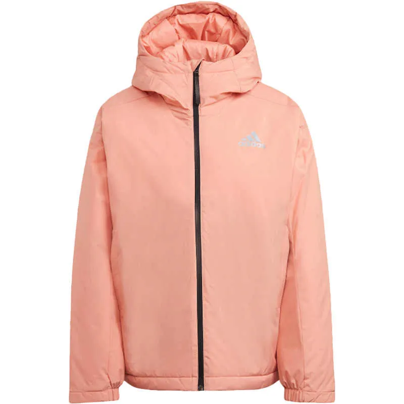 Adidas Jackets Women's Pink Hooded (Non-detachable) Moderate Straight Fit
