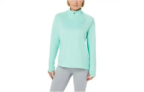 ASICS THERMOPOLIS Sweatshirts Women's Teal Stand Collar Moderate Other
