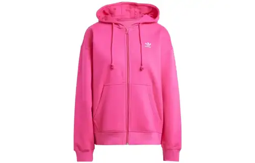 Adidas Originals Essential Essentials Zip Hoodie Sweatshirt Women's Pink