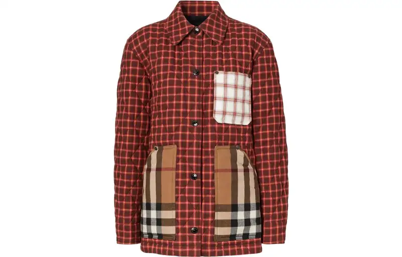 Burberry Jackets Women's Red Lapel Moderate Other