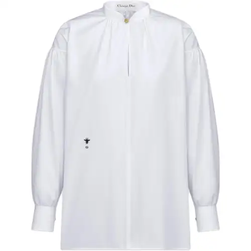DIOR Shirts Women's White Stand Collar Moderate Other