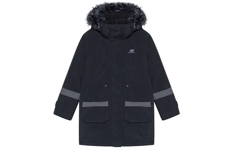 New Balance Down Jackets Women's Black Hooded Moderate Other