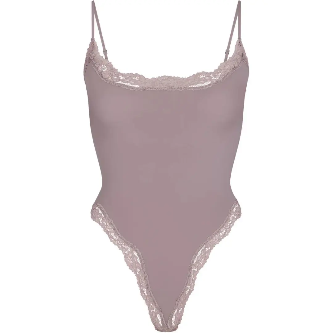 Skims Bodysuits Women's Zinc/Zinc Crew Neck