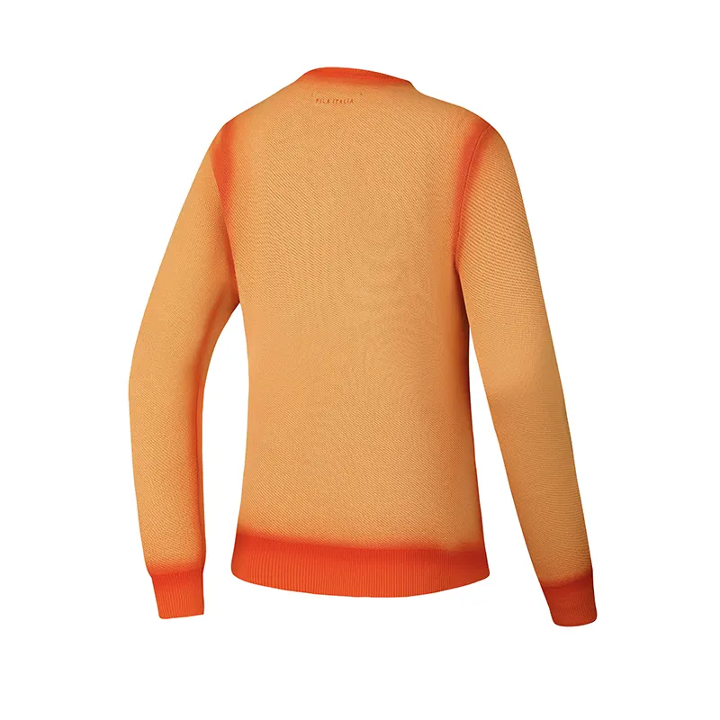 FILA Knitwear Women's Autumn Orange Crew Neck Moderate