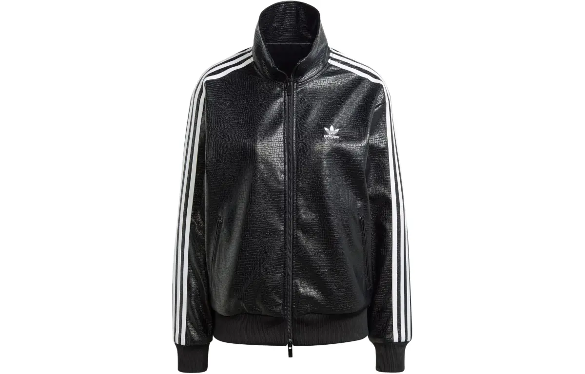 adidas originals Firebird Premium Faux Leather Firebird Luxe Sports Jacket