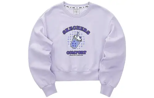Skechers Sweatshirts Women's Photinia Purple/00FW Crew Neck Moderate Regular