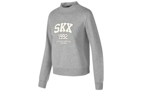 Skechers Sweatshirts Women's Heather Gray/00RP Crew Neck Moderate Regular