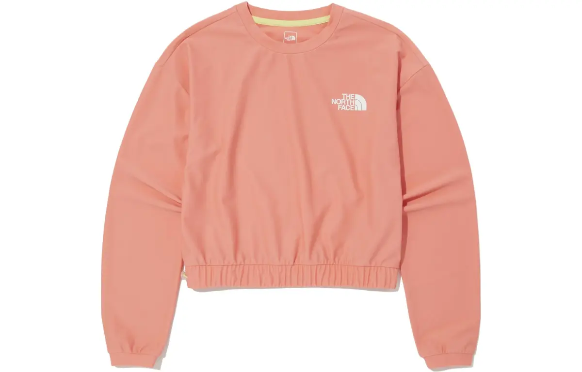 THE NORTH FACE Sweatshirts Women's Orange Crew Neck Moderate Regular
