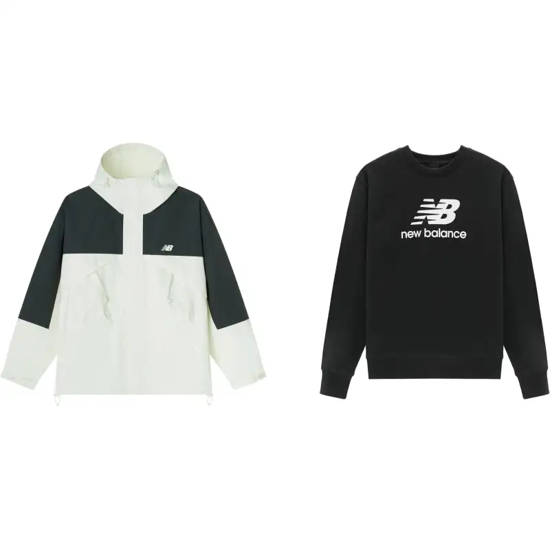 New Balance Coat Jacket Set Unisex 2 Pack White+Black