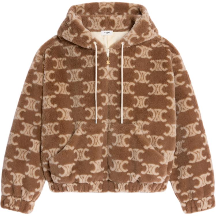 Женская куртка CELINE Logo Jacket (коричневая)