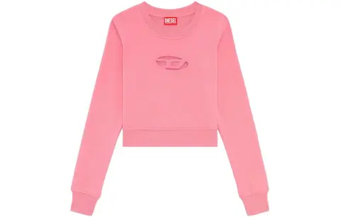DIESEL OVAL-D Sweatshirts Women's Pink Crew Neck Moderate Other