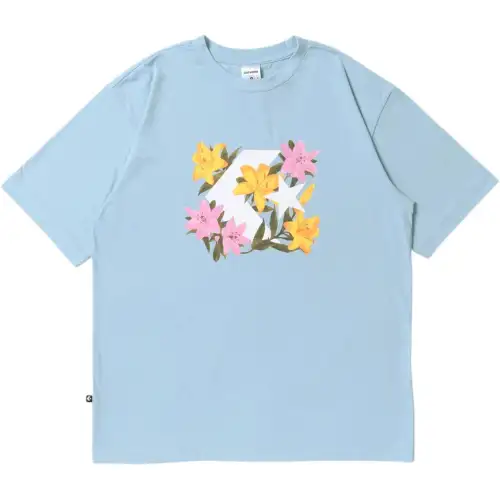 Converse Tee T Shirt Women's Winter Blue