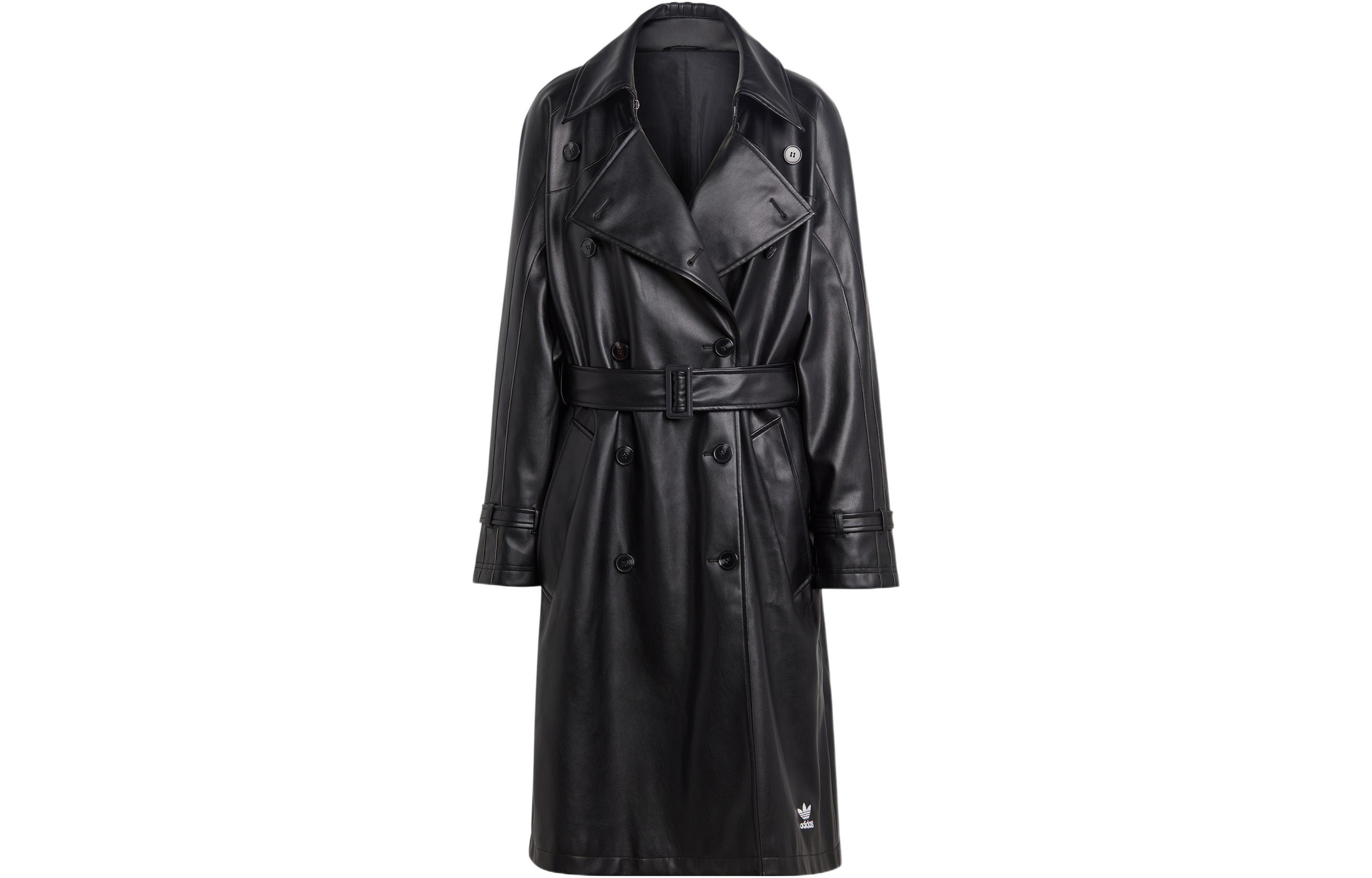 Женская куртка adidas originals Faux L Trench (черная)