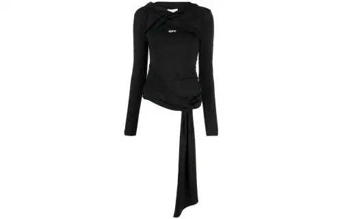 OFF-WHITE Fluid Jer Twist hooded top
