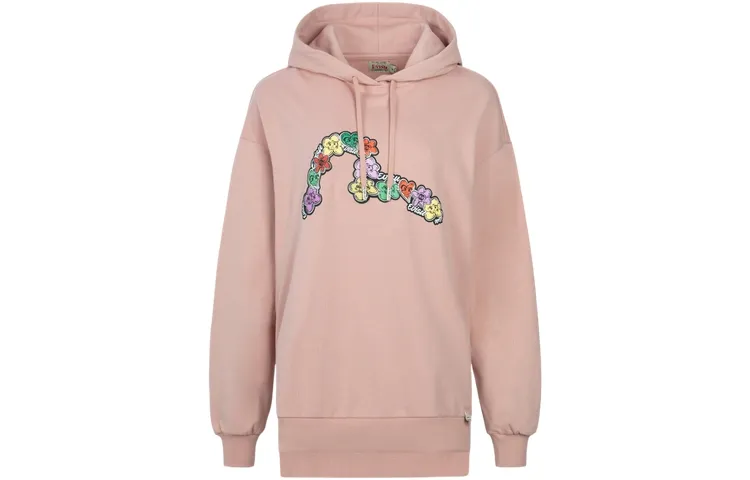 EVISU Sweatshirts Women's Dark Pink Hooded Moderate Regular