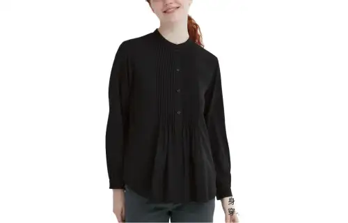 UNIQLO Shirts Women's Black Stand Collar Moderate Other