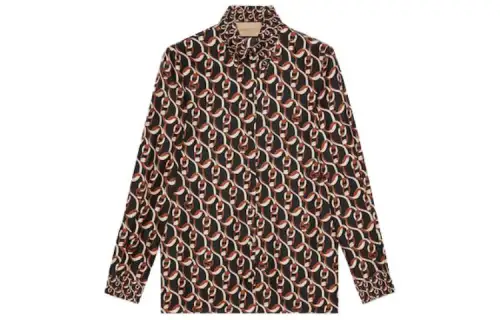 GUCCI Interlocking G Chain Printed Shirt