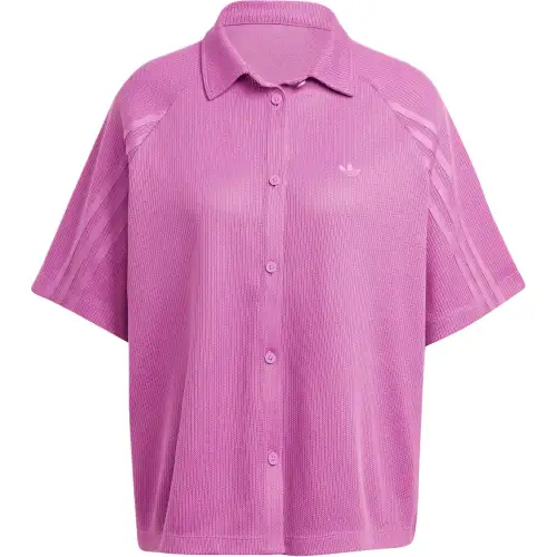 Adidas Originals FASHION KNITTED LOOSE FASHION Polo Shirt Women's Pink