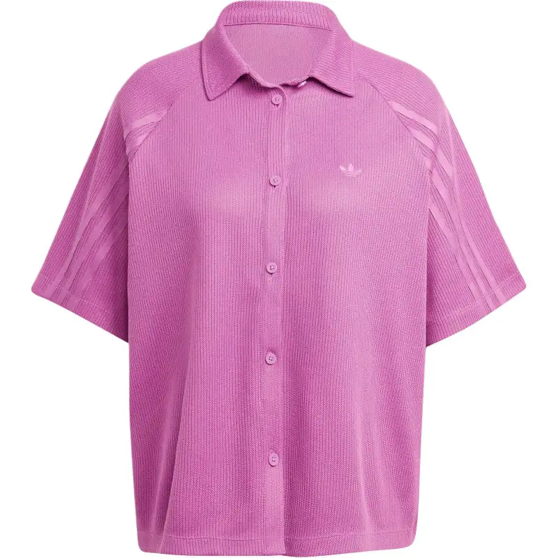 Adidas Originals FASHION KNITTED LOOSE FASHION Polo Shirt Women's Pink