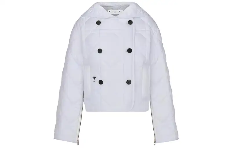 DIOR Jackets Women's White Lapel Moderate Other
