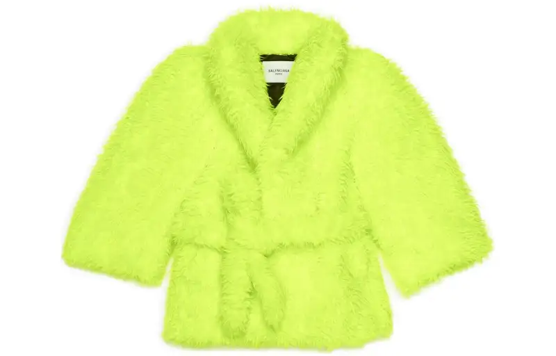 Balenciaga Teddy Sleeve Jacket 'Fluo Yellow'