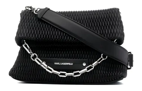 KARL LAGERFELD / Karl Lagerfeld Jeans K/Kushion Polyurethane Handbag, Shoulder Bag Women's Black