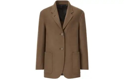 UNIQLO Jackets Women's Brown Lapel Moderate Other